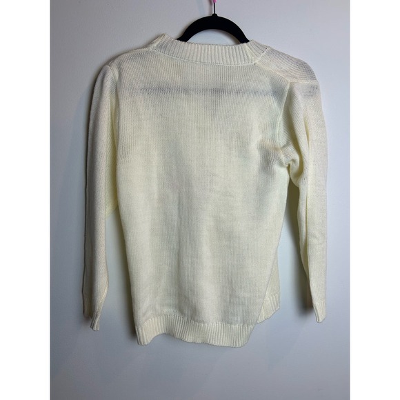 Unbranded Cottage Cream embroidery Cardigan Vintage Handmande - Picture 6 of 8